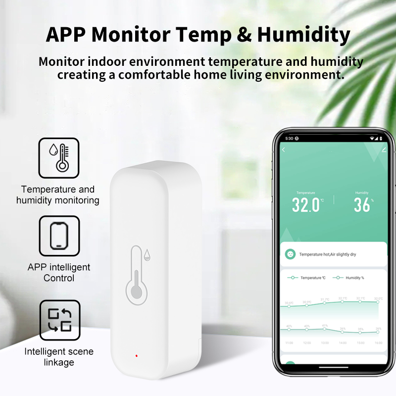 1~4 個 Tuya WiFi 温度湿度センサー APP ス - Smart Home Tablet のレビューと価格