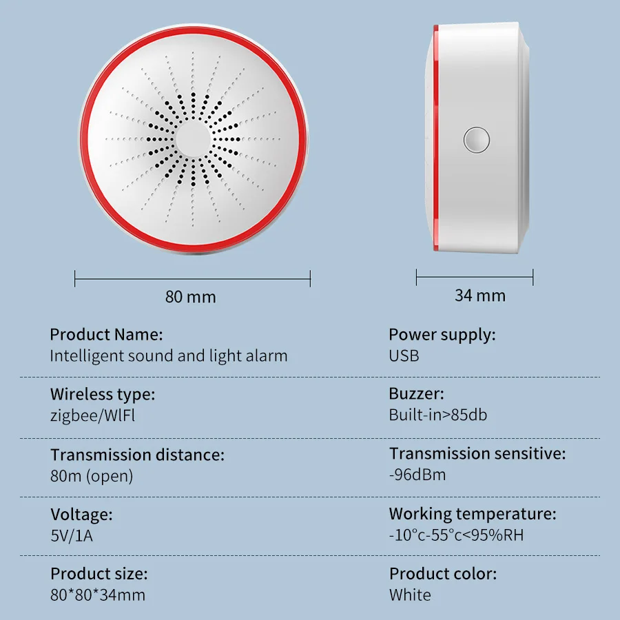 Tuya WiFi ZigBee スマートアラームサイレン  - Smart Home Full System のレビューと価格