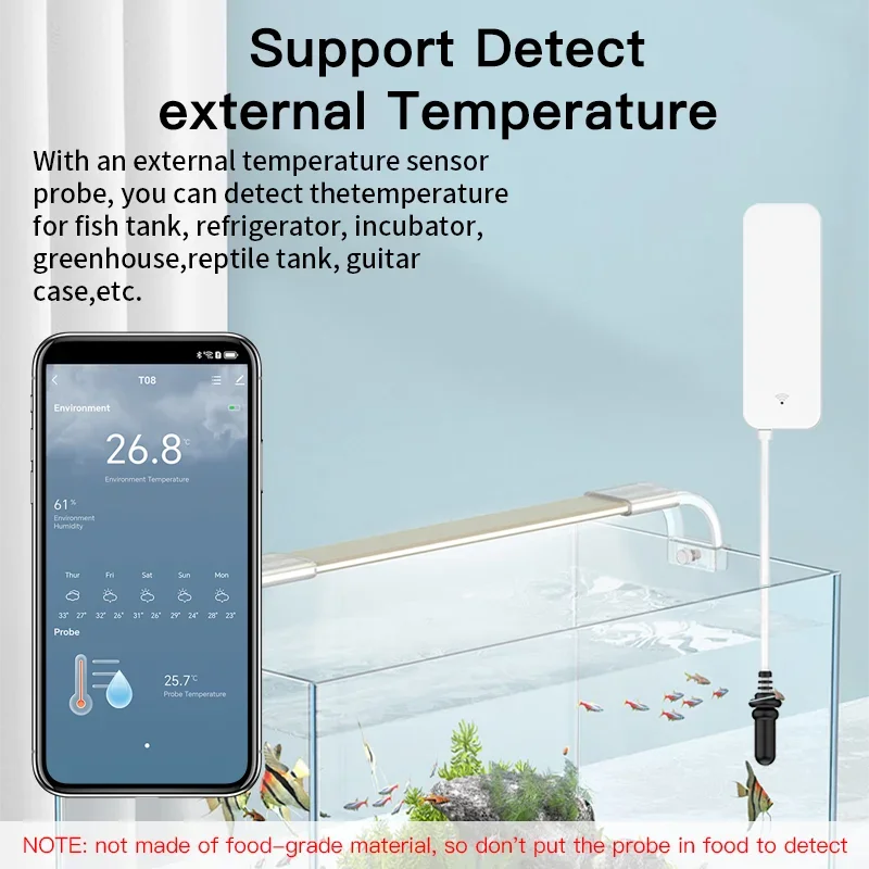 Tuya WiFi 温度湿度センサー 外部プローブ付き スマ - Smart Home News のレビューと価格