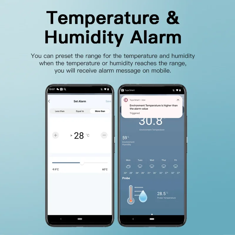 Tuya WiFi 温度湿度センサー 外部プローブ付き スマ - Smart Home News のレビューと価格
