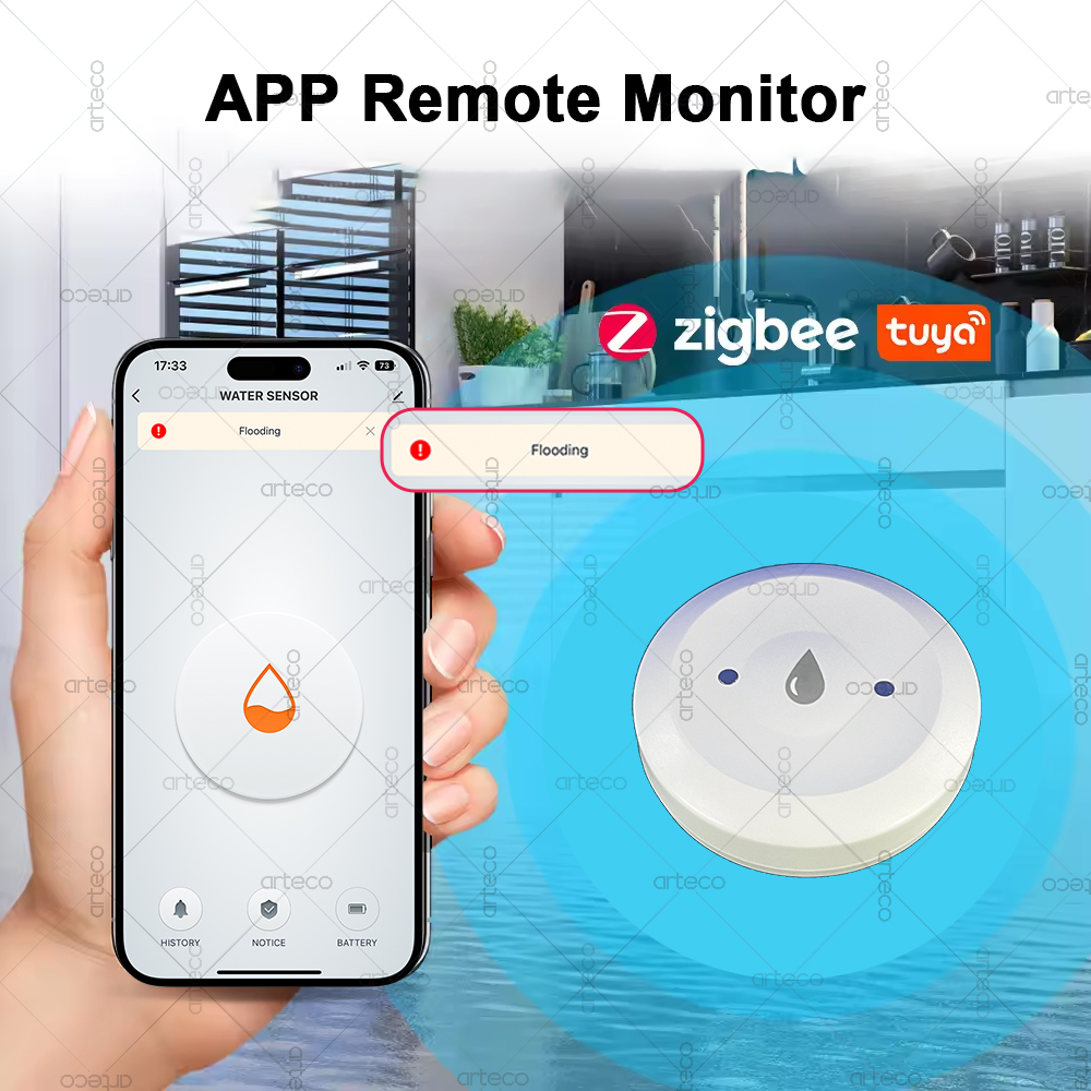 Tuya スマート Zigbee 水センサー 洪水水漏れ検出 - Smart Home News のレビューと価格