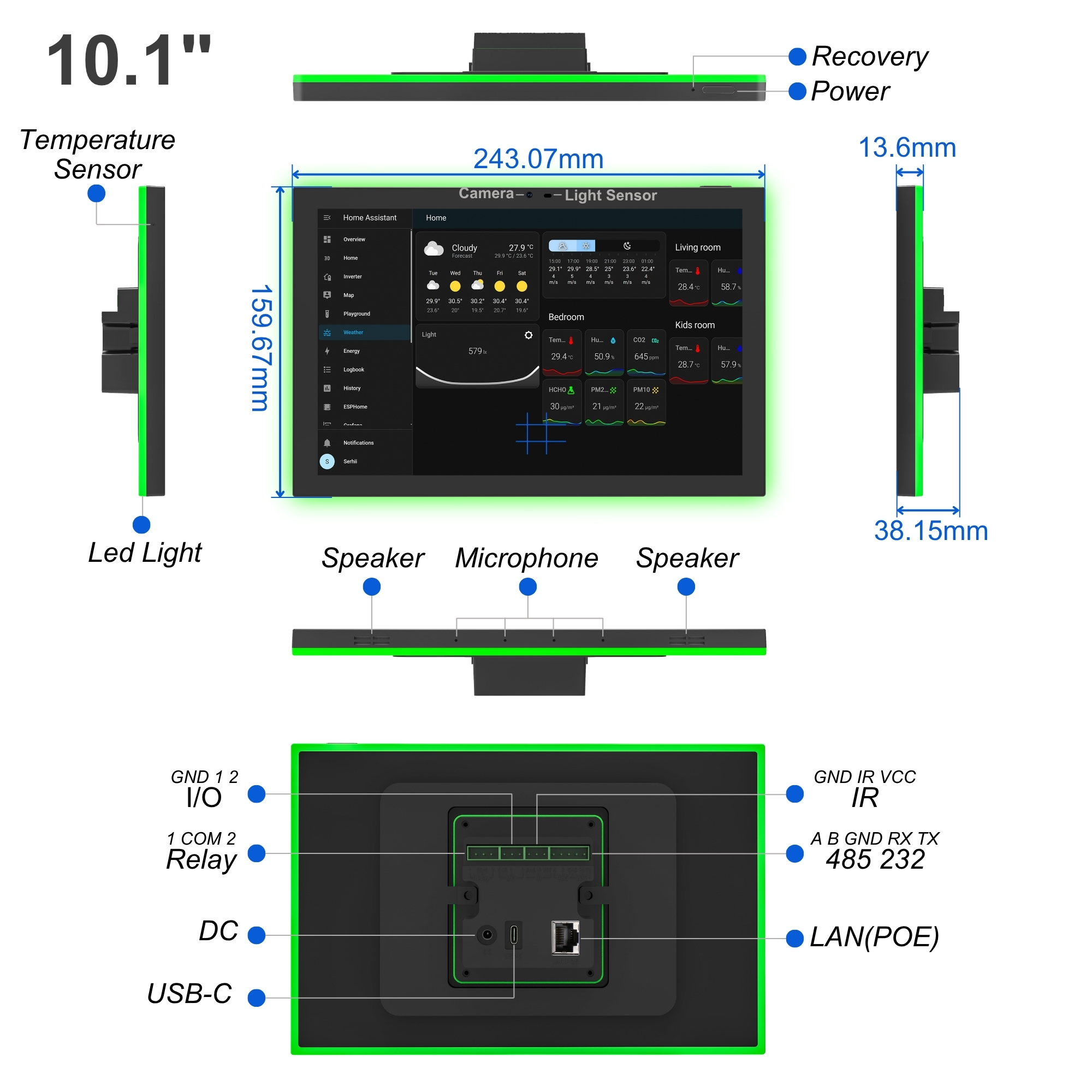 10.1インチAndroid 14スマートホームパネルZig - Smart Home Tablet のレビューと価格
