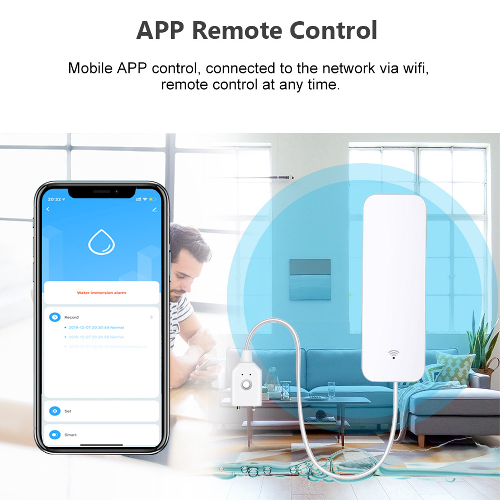 Tuya WiFi 漏水センサー、漏水検知器、Smartli - Wifi Water Sensor のレビューと価格