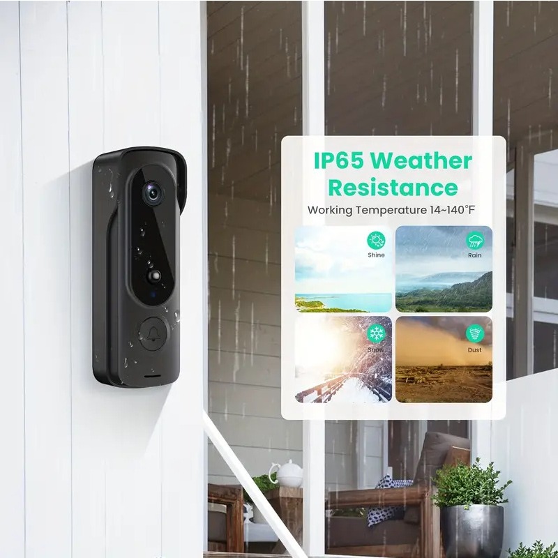屋外ワイヤレスドアベル ソーラーカバー 1080P ビデオイ - Smart Home Video Doorphone Ezviz のレビューと価格