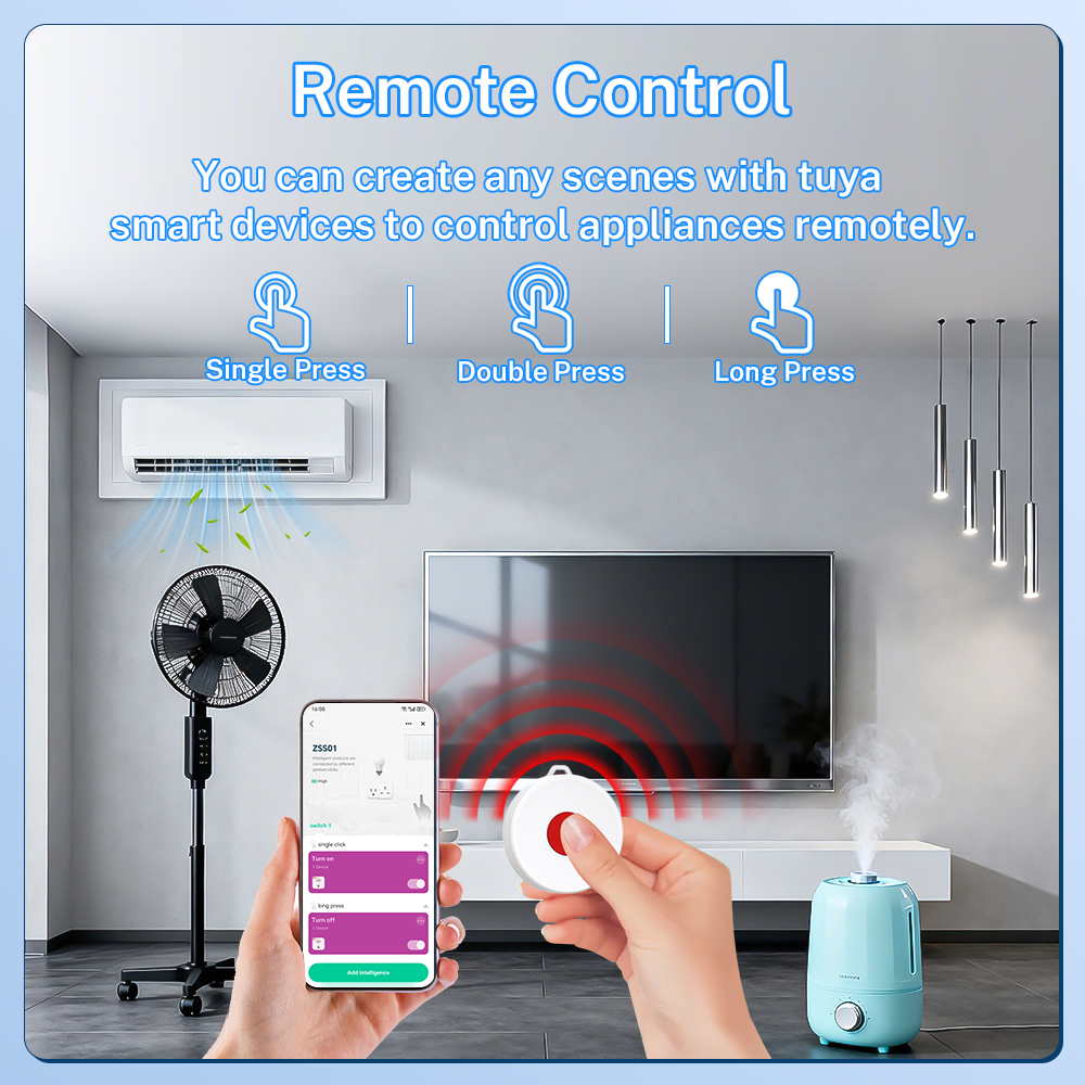 Tuya ZigBee スマートボタン IP65 リモートワ - Smart Home Button のレビューと価格