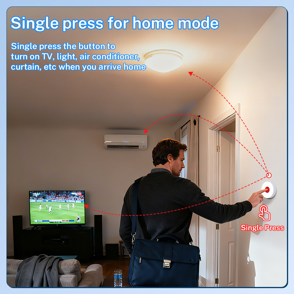 Tuya ZigBee スマートボタン IP65 リモートワ - Smart Home Button のレビューと価格