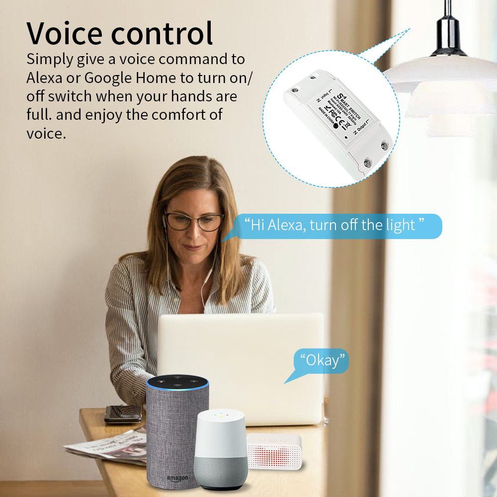 16A Tuya Wifi スマートスイッチ RF433MH - Smart Home Voice Assistant のレビューと価格