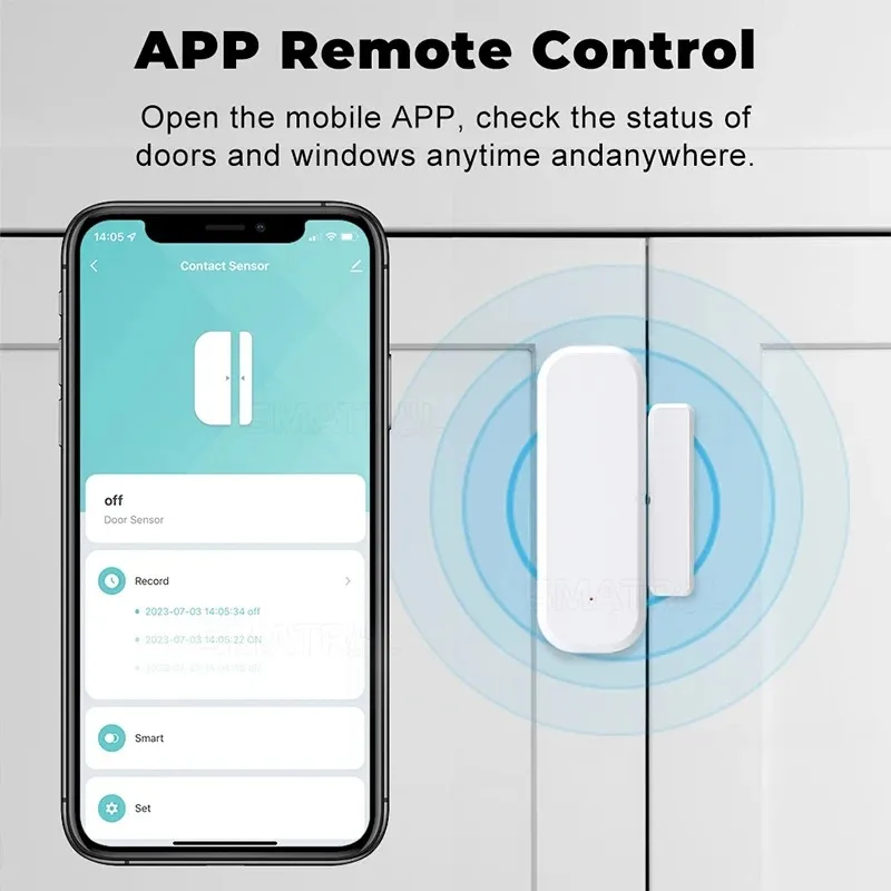 Tuya WiFi スマートドアウィンドウセンサー開閉検知器 - Smart Home Full System のレビューと価格