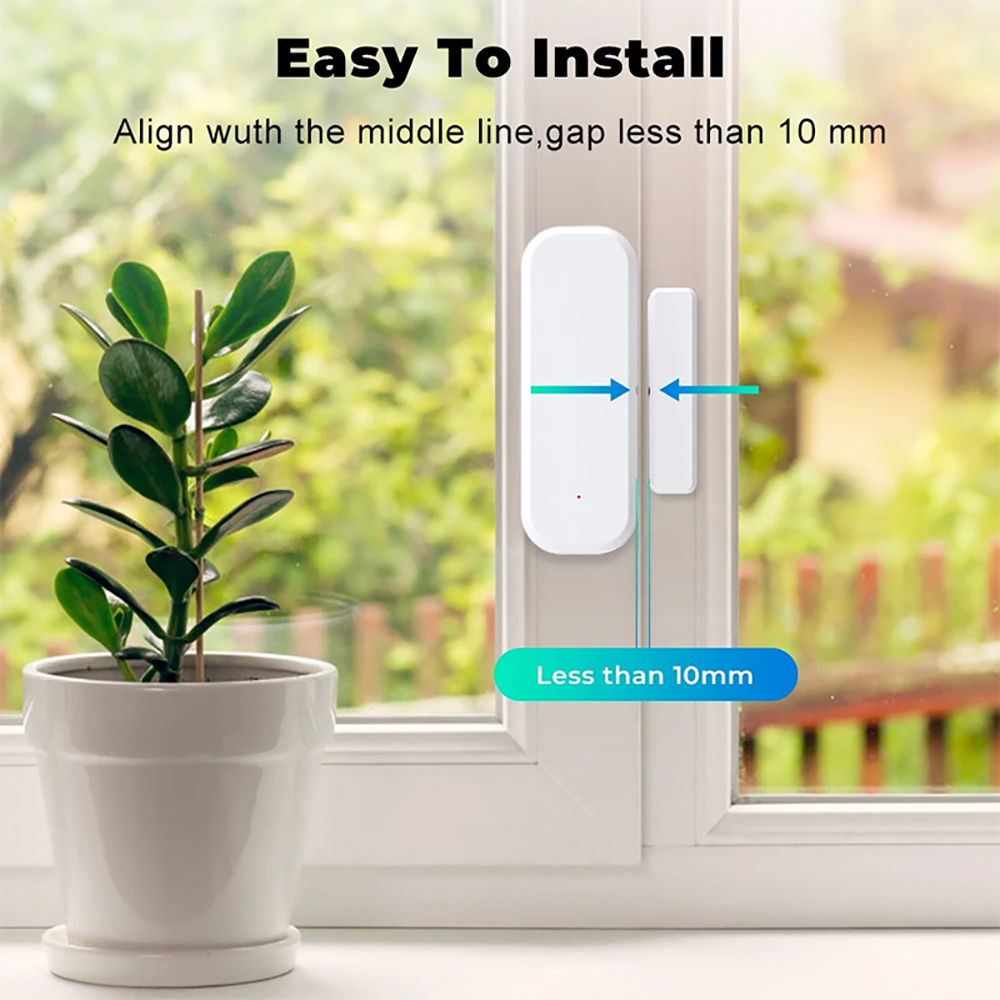 Tuya WiFi スマートドアウィンドウセンサー開閉検知器 - Smart Home Full System のレビューと価格