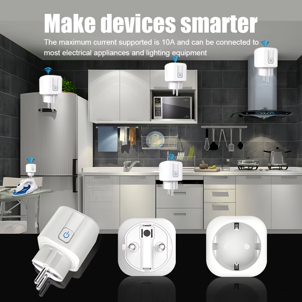 Tuya スマートWiFi ユーロ規格プラグ モバイルアプリ - Smart Home Voice Assistant のレビューと価格
