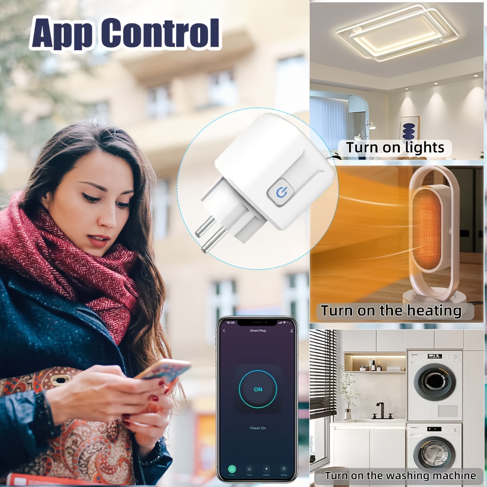 Tuya スマートWiFi ユーロ規格プラグ モバイルアプリ - Smart Home Voice Assistant のレビューと価格