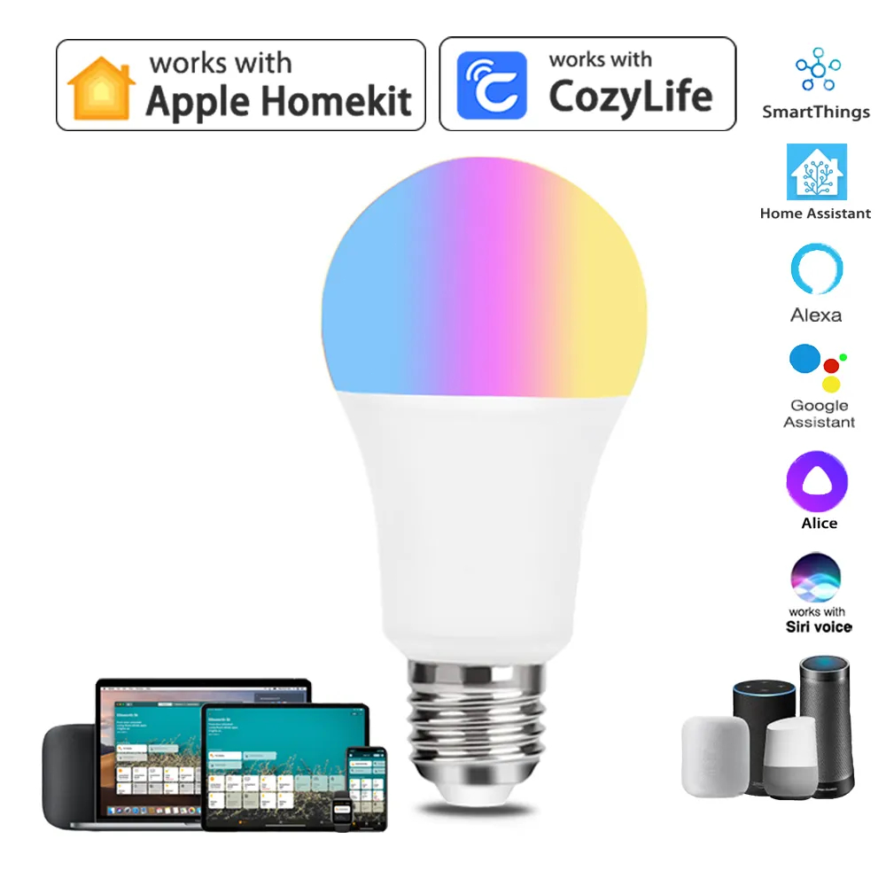 HomeKit LEDスマートランプ,e27,rgb,sir - Wifi Led Dimmer のレビューと価格