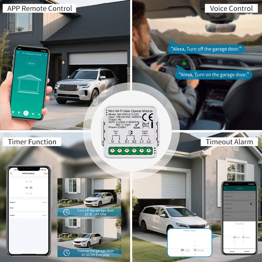 Tuya スマート WiFi または Zigbee ガレージ - Wireless Door Sensor のレビューと価格