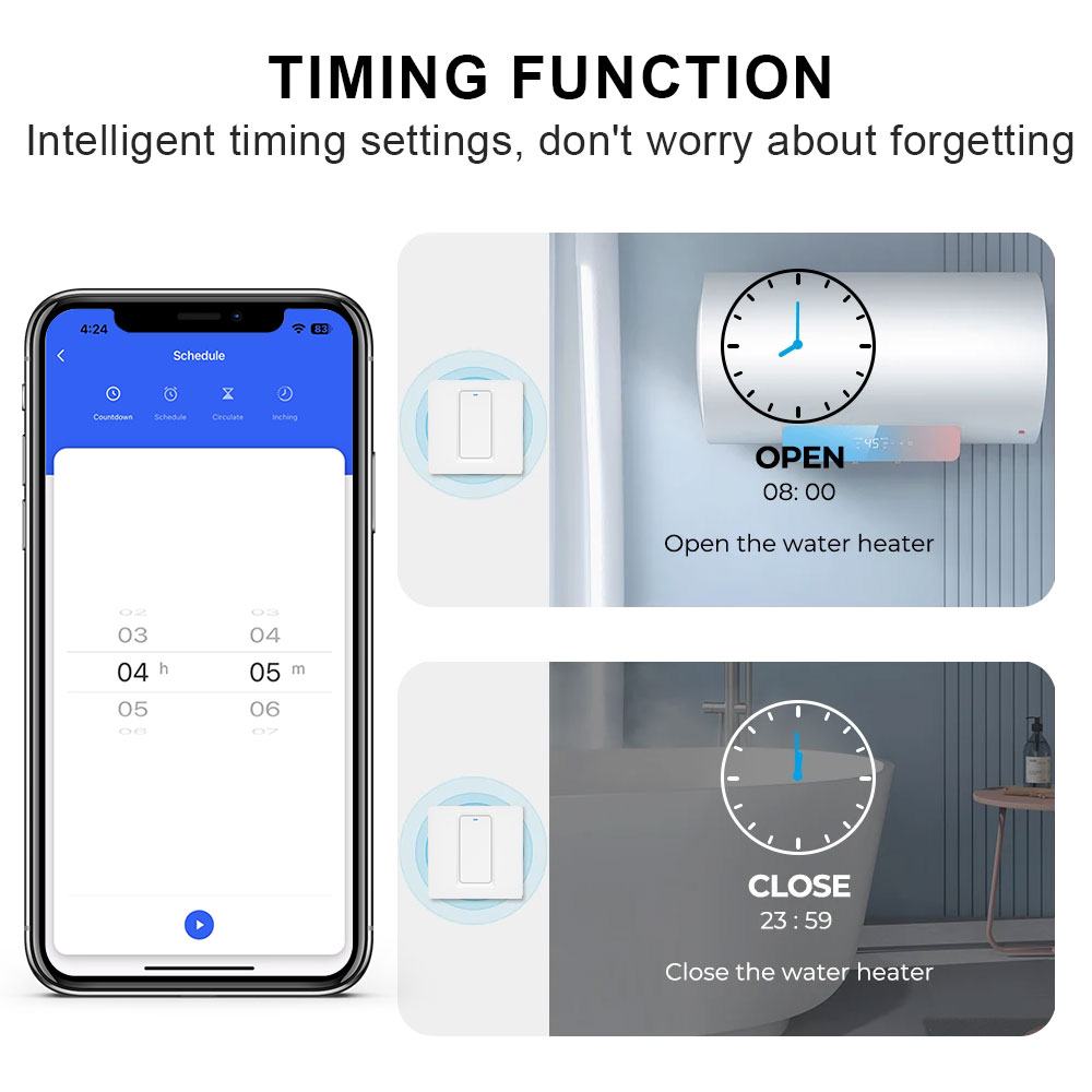 スマート給湯器スイッチ/WiFi&Bluetooth タッチ - Smart Home Button のレビューと価格