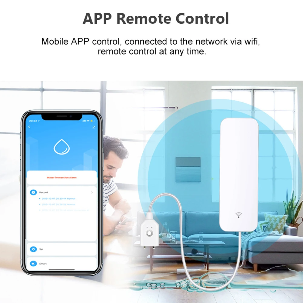 Tuya WiFi Zigbee 水センサー スマート漏水検 - Wifi Water Sensor のレビューと価格