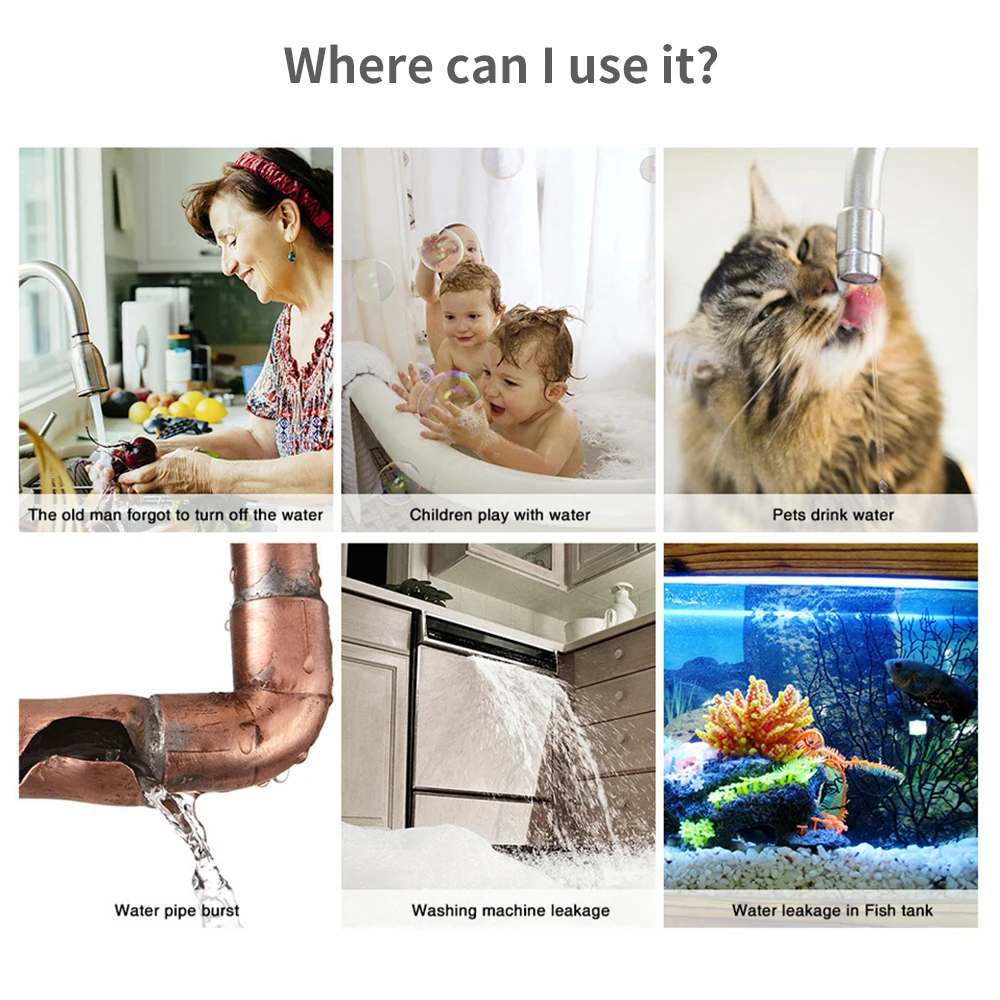 Tuya WiFi Zigbee 水センサー スマート漏水検 - Wifi Water Sensor のレビューと価格