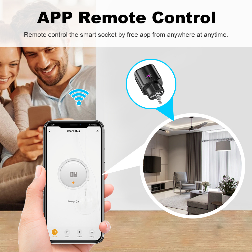 スマート 20A EU プラグ WiFi+Bluetooth - Smart Home Voice Assistant のレビューと価格