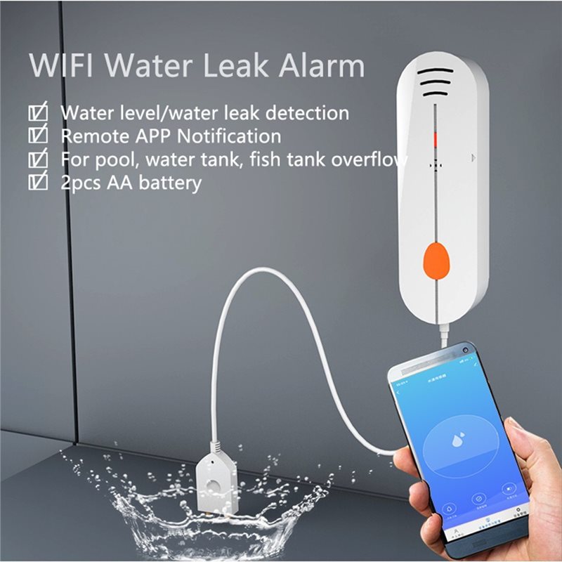 ABJF-ホームワイヤレスアラーム 80DB Wifi 水漏 - Wifi Water Sensor のレビューと価格