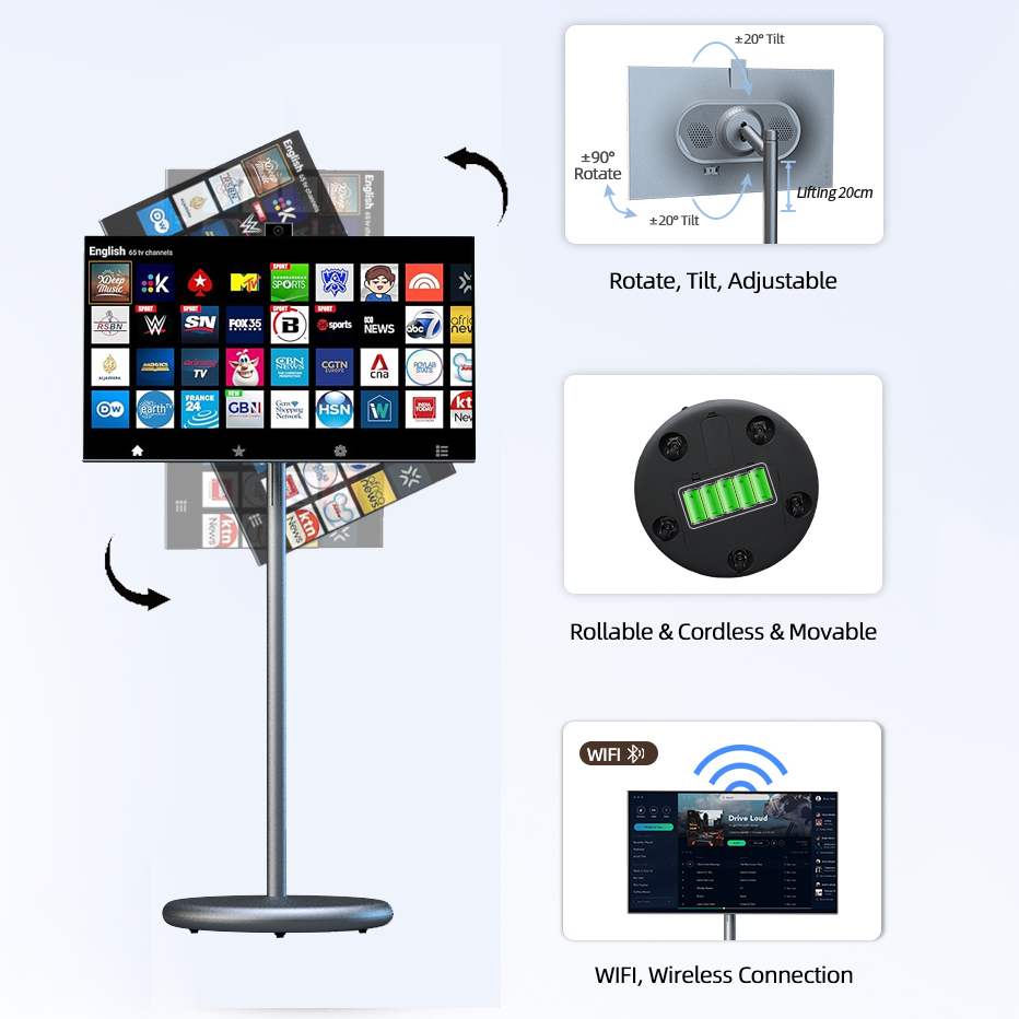 スマートポータブルTVディスプレイモバイルLCDデジタル信号 - Smart Home Display のレビューと価格