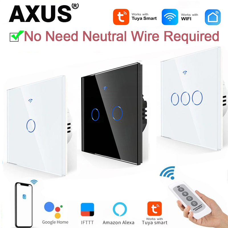 AXUS EU WiFiスマートライトスイッチ、ニュートラル - Smart Home Button のレビューと価格