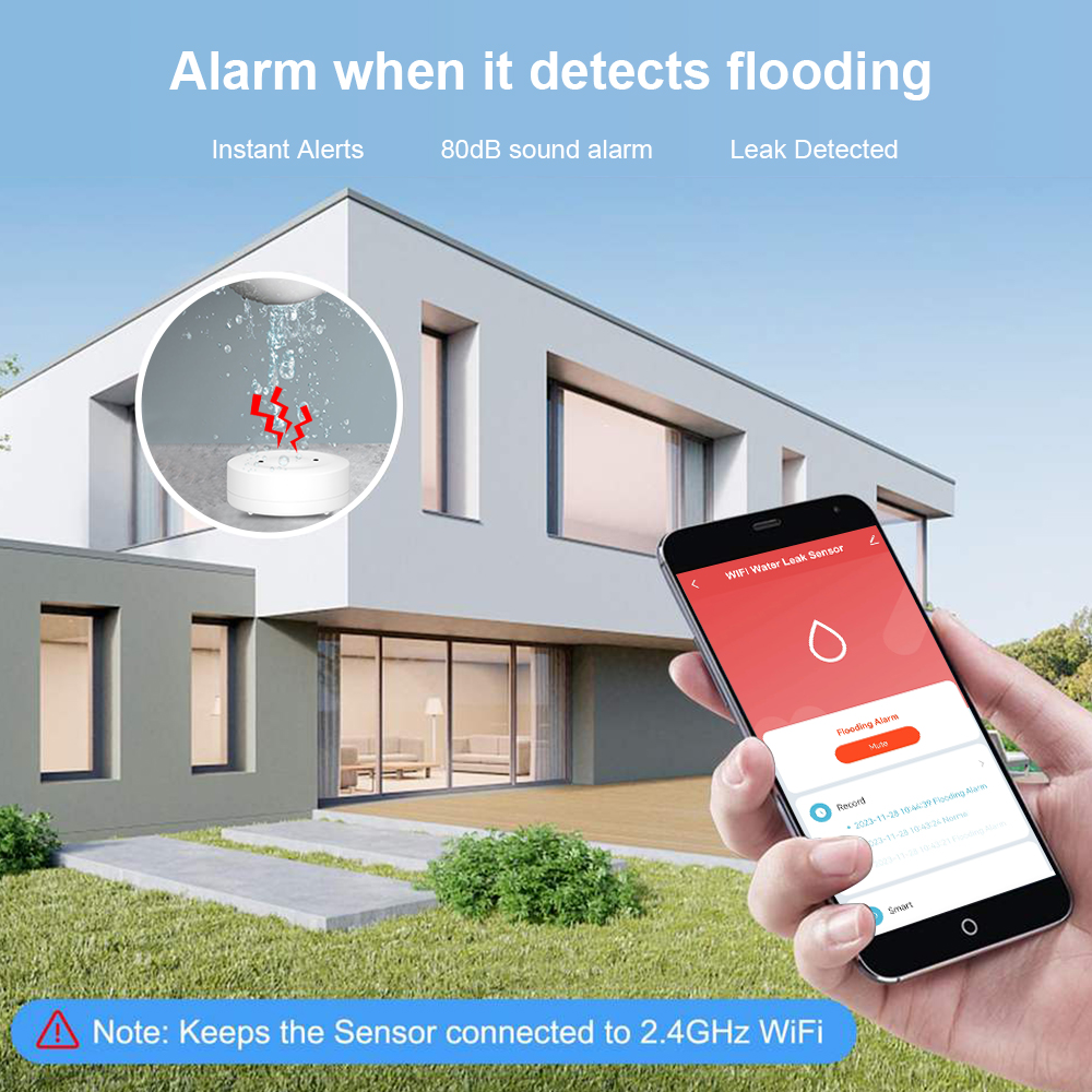 ONENUO WiFi Tuya 水漏れセンサー 水漏れ検知 - Wifi Water Sensor のレビューと価格