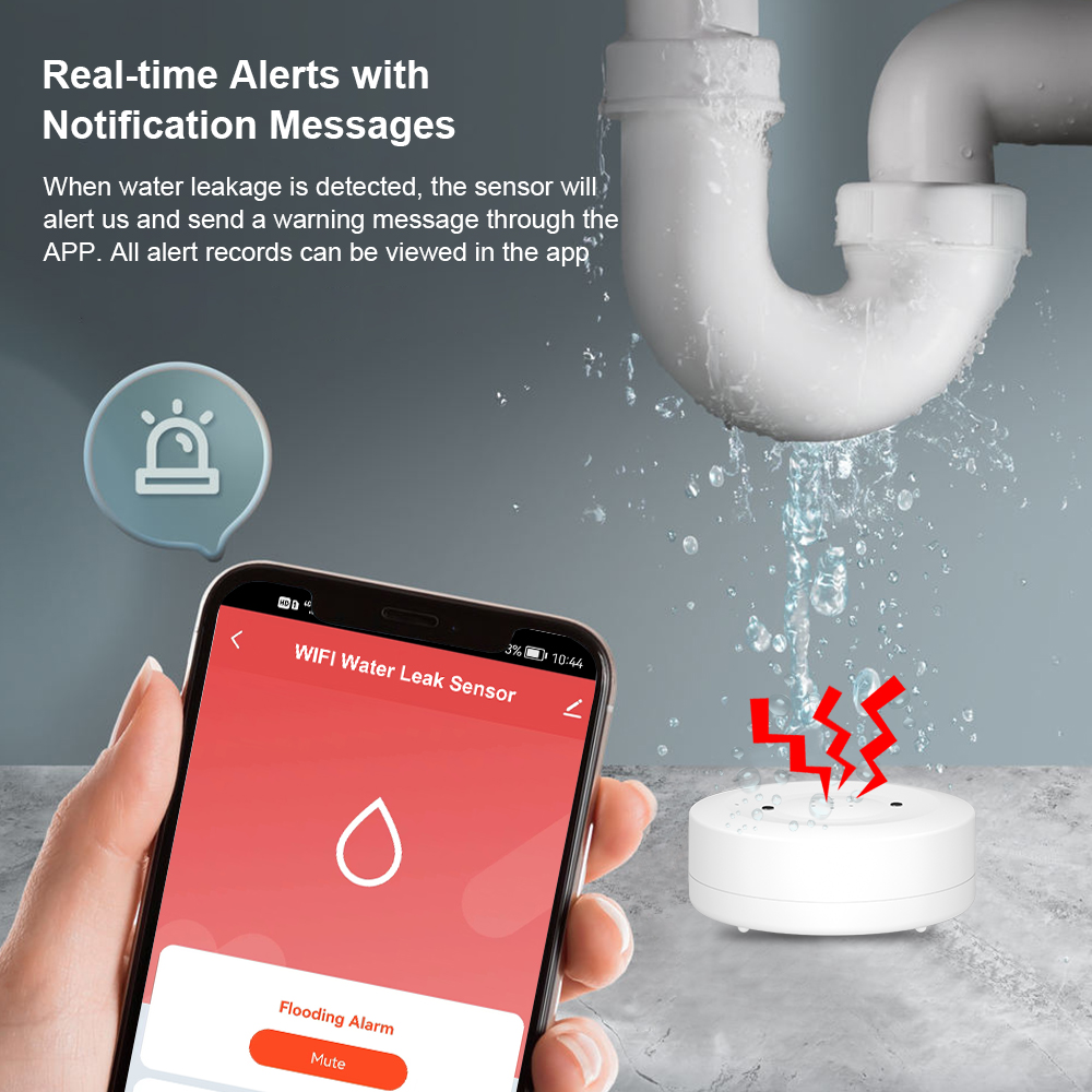 ONENUO WiFi Tuya 水漏れセンサー 水漏れ検知 - Wifi Water Sensor のレビューと価格