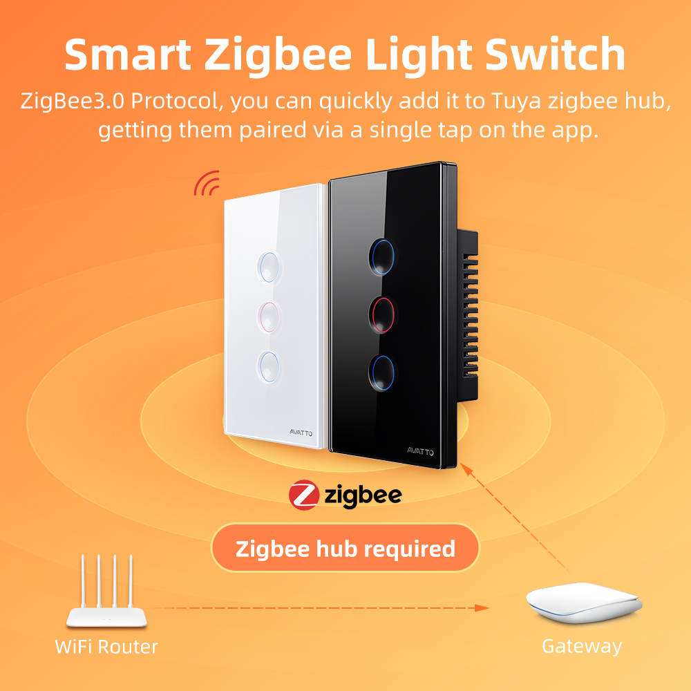 AVATTO 1/2/3/4 ギャング ZigBee スマー - Smart Home Button のレビューと価格