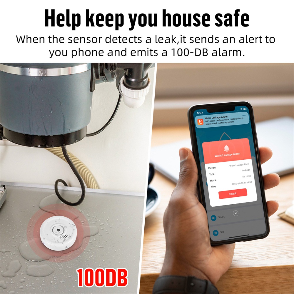 スマート漏水検知器,水位センサー,家庭用警報システム,Tuy - Smart Home Full System のレビューと価格