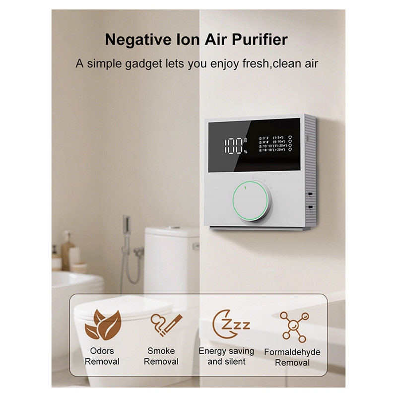 家庭用空気清浄機 2400Mah USB充電式マイナスイオン - Smart Home Display のレビューと価格