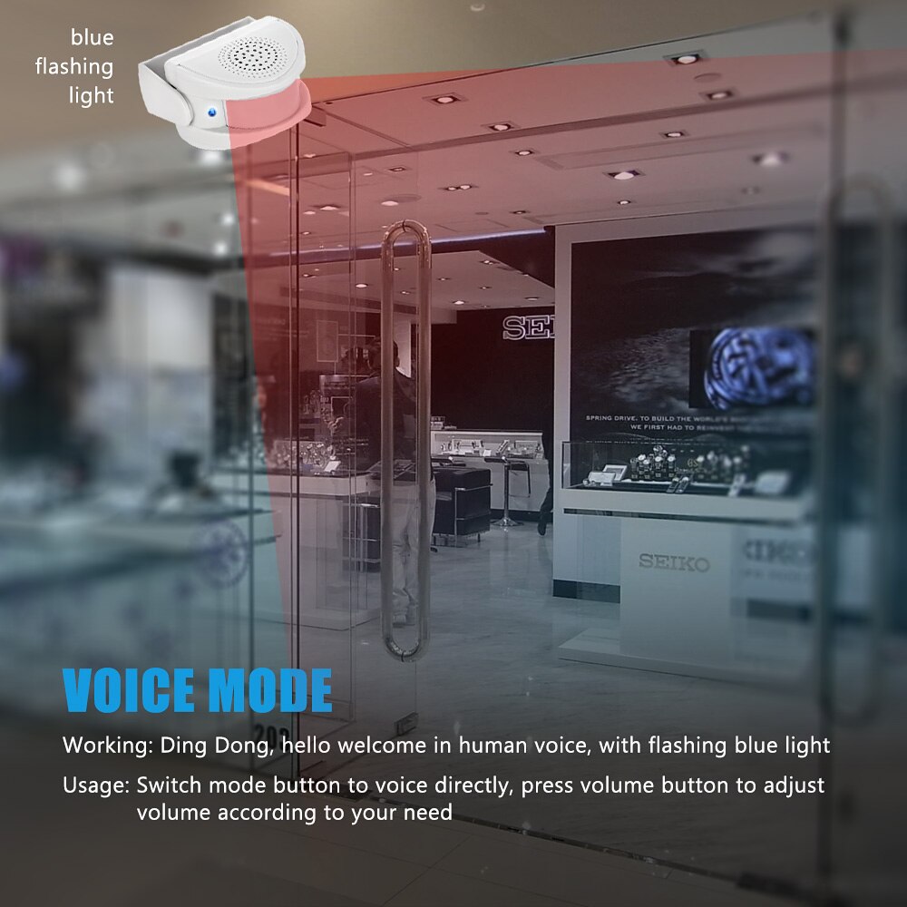 フューアワイヤレスゲスト歓迎チャイムアラームドアベルピルモー - Wireless Door Sensor のレビューと価格