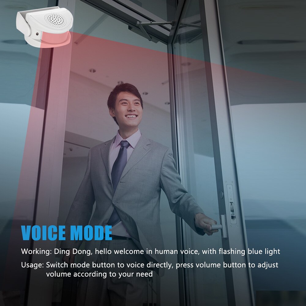 フューアワイヤレスゲスト歓迎チャイムアラームドアベルピルモー - Wireless Door Sensor のレビューと価格