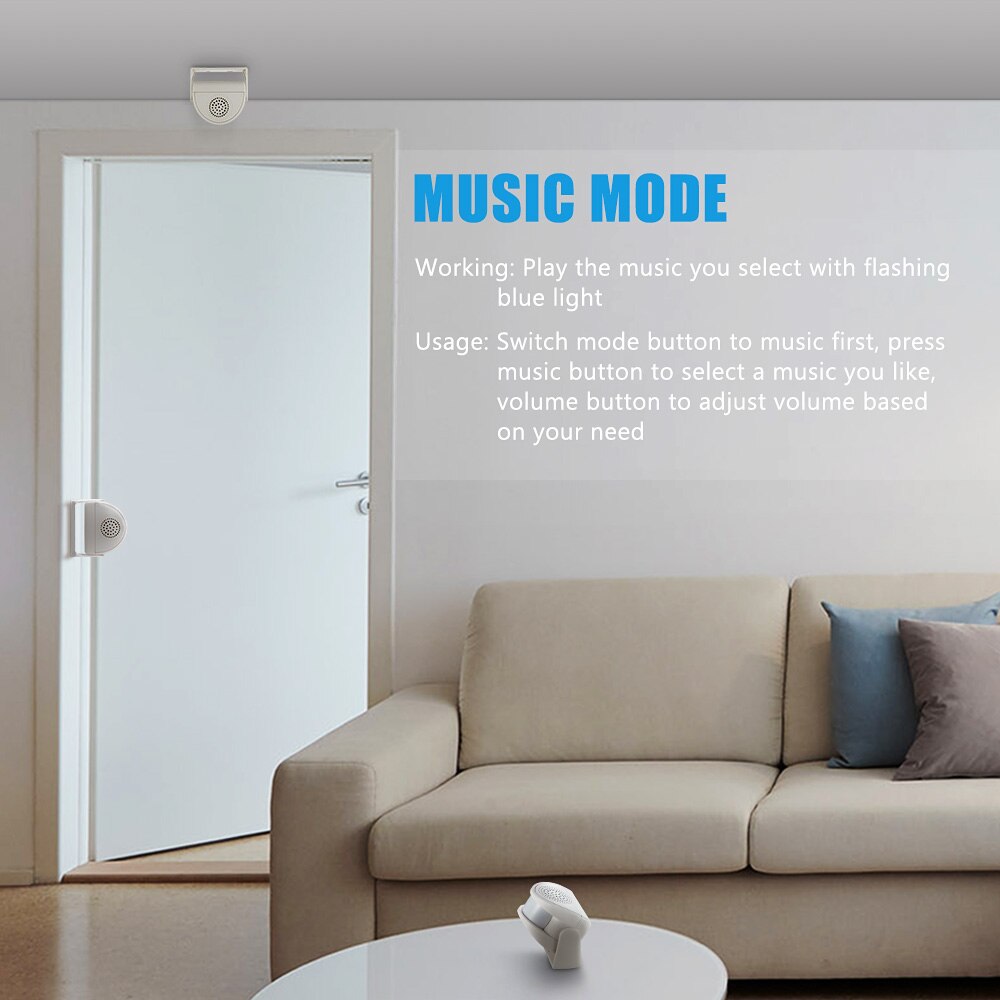 フューアワイヤレスゲスト歓迎チャイムアラームドアベルピルモー - Wireless Door Sensor のレビューと価格