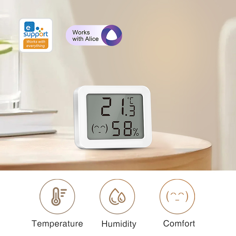 Ewelink Zigbee3.0 温度と湿度センサー リア - Smart Home News のレビューと価格