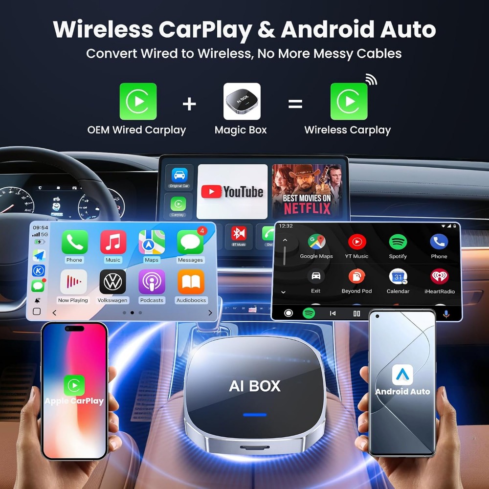 ワイヤレスCarPlay＆Android Autoアダプター - Smart Home For Living のレビューと価格