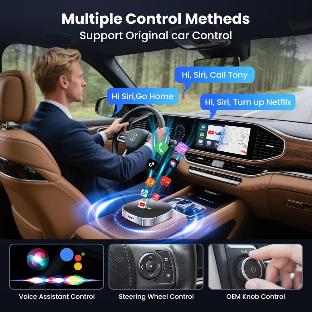 ワイヤレスCarPlay＆Android Autoアダプター - Smart Home For Living のレビューと価格