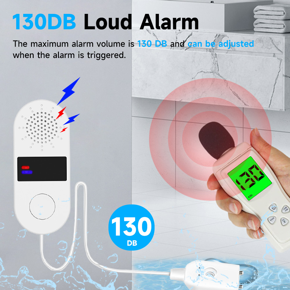 水漏れ検知器,Wi-Fi,Tuya,音声および光アラーム付き - Wifi Water Sensor のレビューと価格