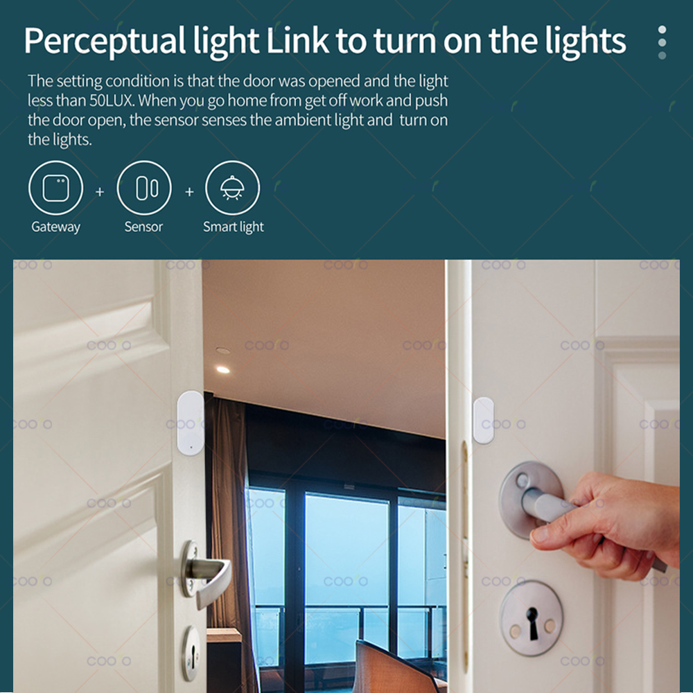ZigBeeドア/窓センサー Luxライト/振動検知 2in - Wireless Door Sensor のレビューと価格