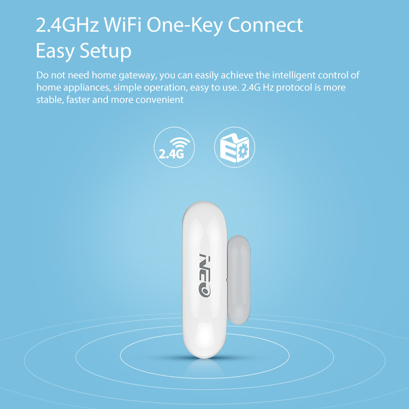 インテリジェントワイヤレスドア磁気検出器アラーム Tuya  - Wireless Door Sensor のレビューと価格