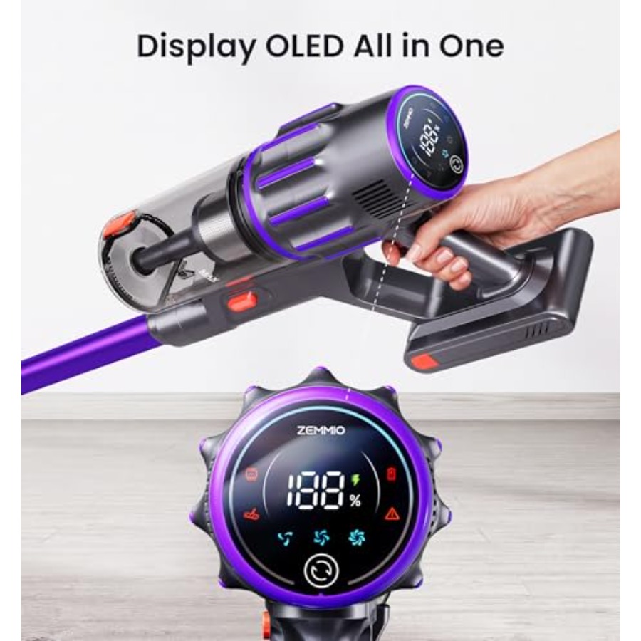 家庭用コードレス掃除機、ABS樹脂製、黒色、650Wモーター - Smart Home Display のレビューと価格