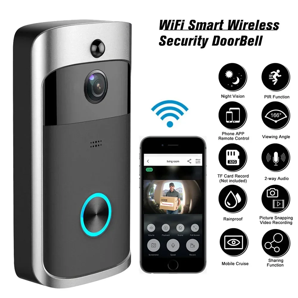 720P HD スマートホームワイヤレス WIFI ドアベル - Smart Home Video Doorphone Ezviz のレビューと価格