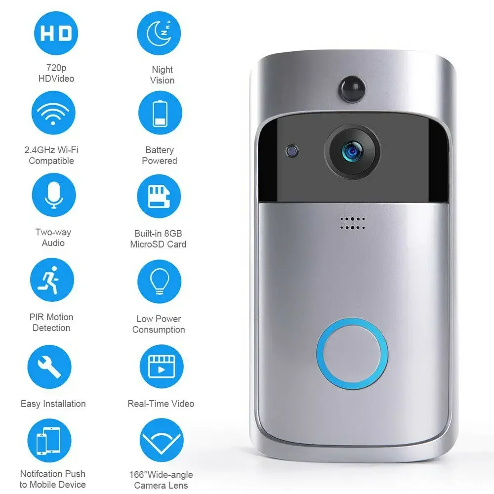 720P HD スマートホームワイヤレス WIFI ドアベル - Smart Home Video Doorphone Ezviz のレビューと価格
