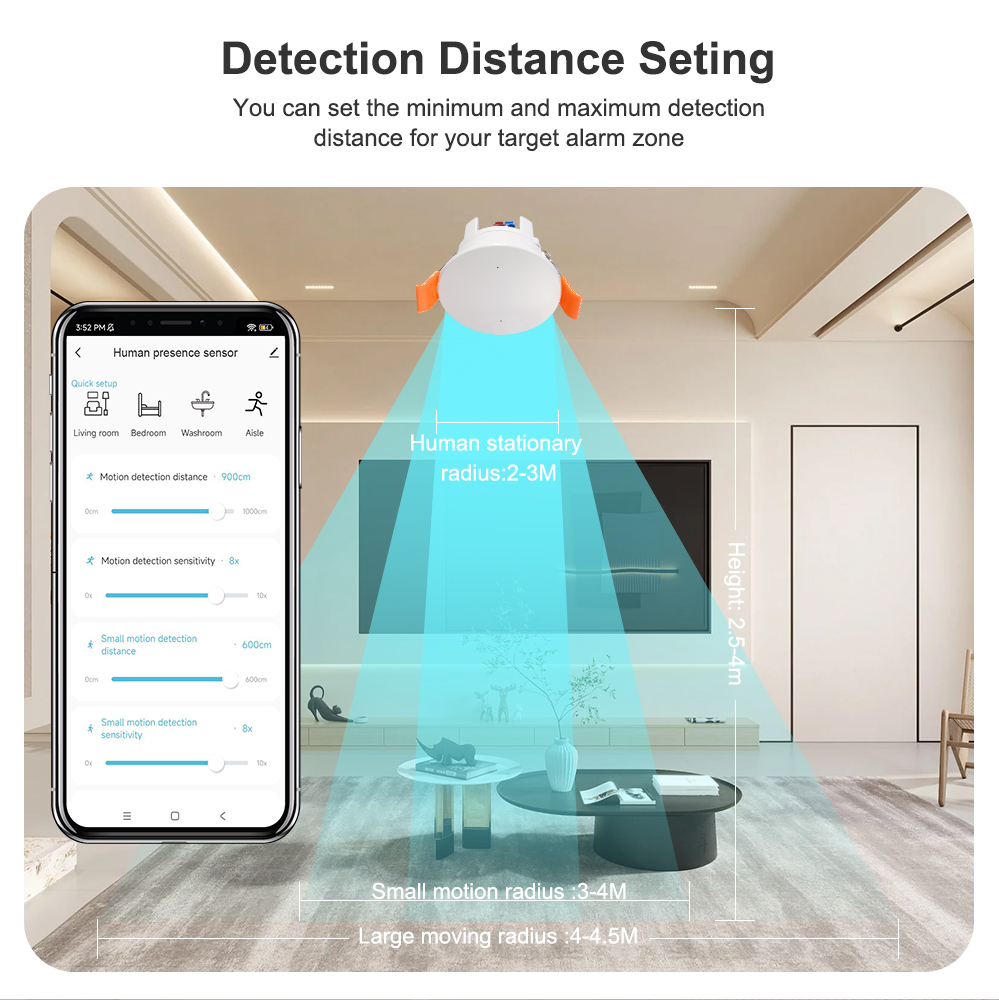Zigbee-モーションセンサー,人間の存在レーダー,天井マ - Zigbee Motion Sensor のレビューと価格
