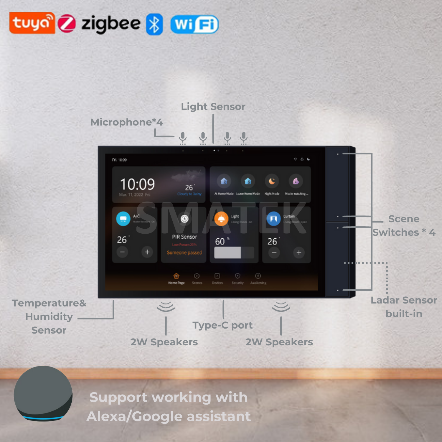2026年最新 Android 11 ホームオートメーション - Smart Home Touchscreen Control Panel のレビューと価格