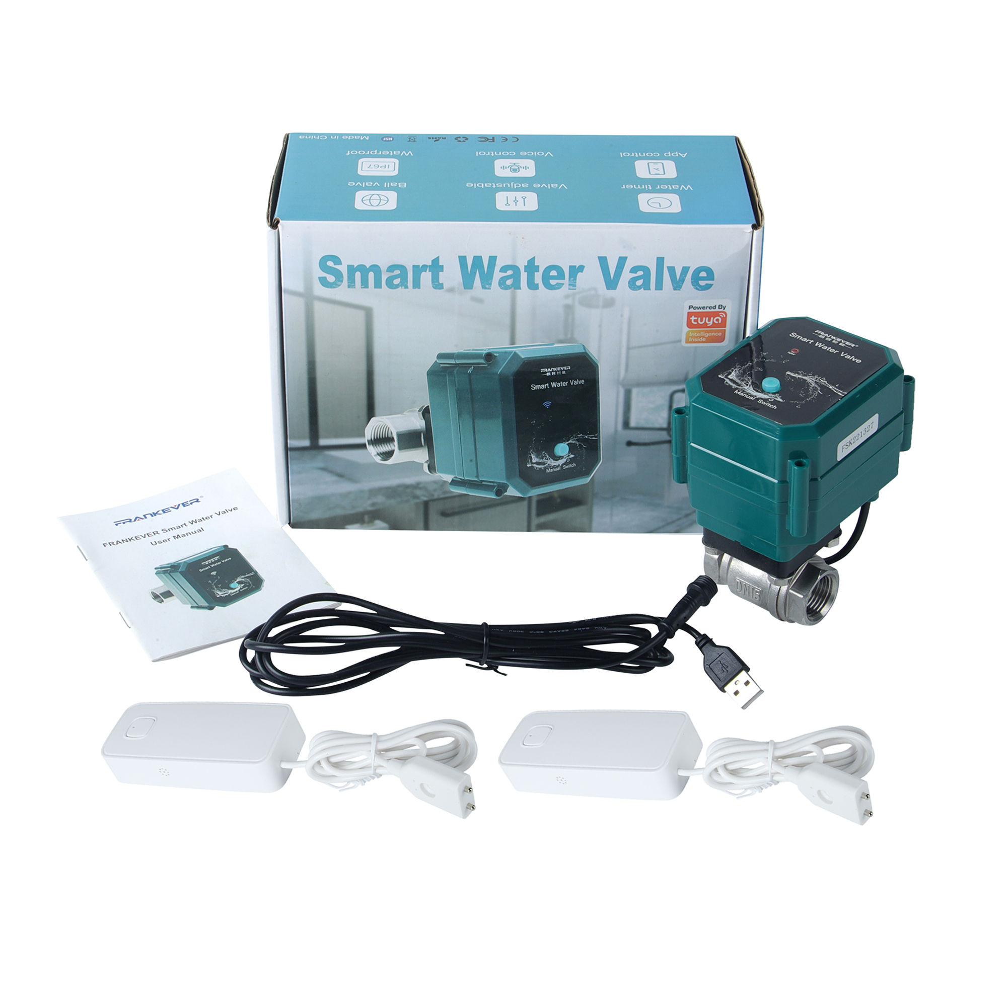 Tuya Wifi 水漏れ検知器 1pc ソレノイドバルブ  - Wifi Water Sensor のレビューと価格