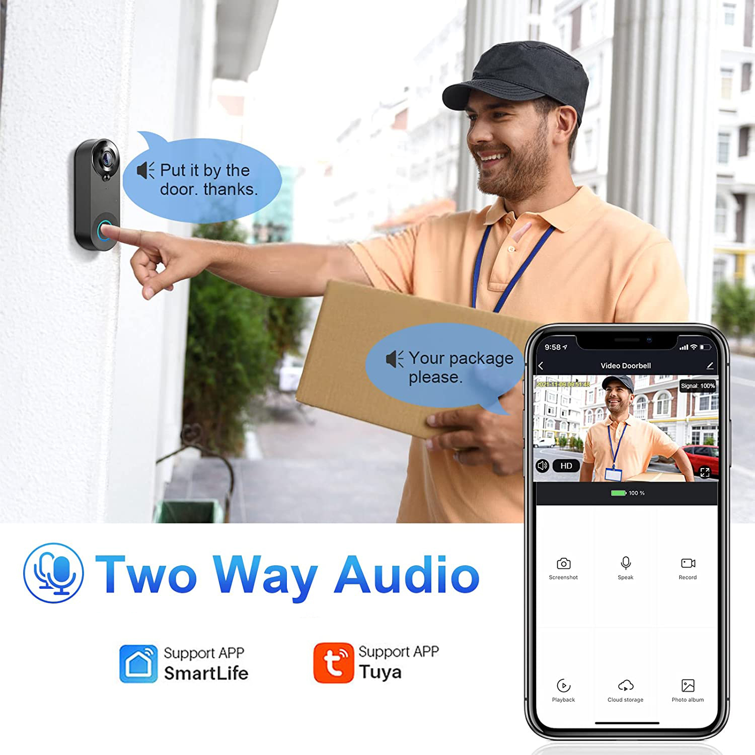 5G 2.4G WiFi ビデオドアベル 1080P ワイヤ - Smart Home Video Doorphone Ezviz のレビューと価格
