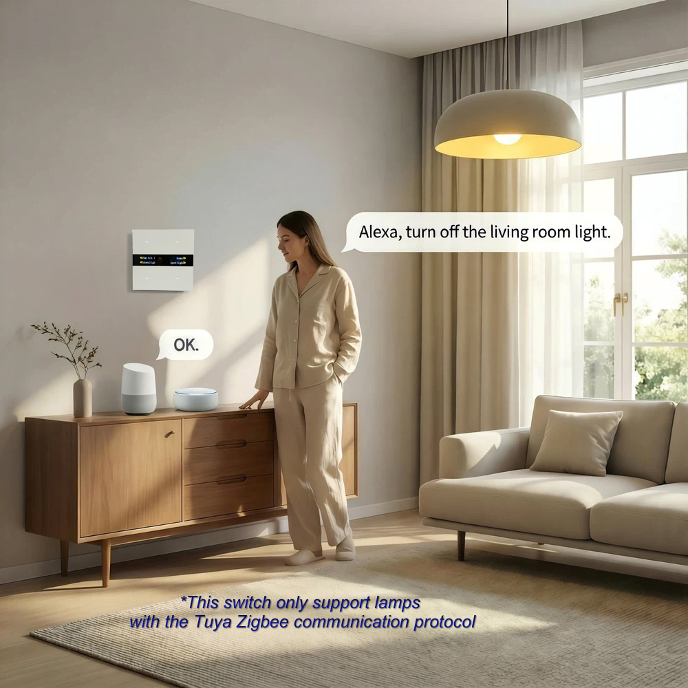 M8 Pro Zigbeeスマートスイッチパネル 4連 Tu - Smart Home For Living のレビューと価格