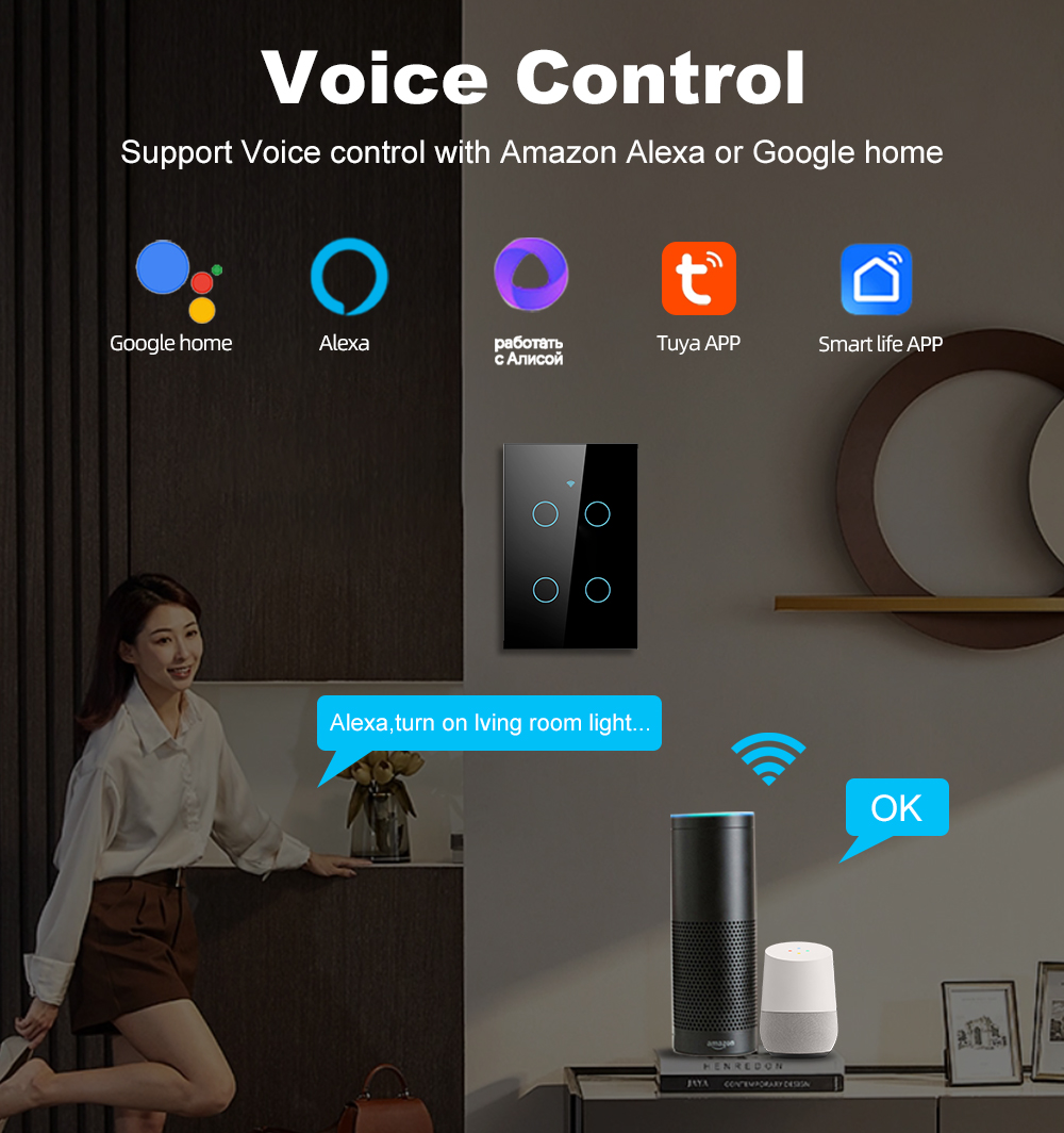 スマートライフ Wifi+Bluetooth タッチライトウ - Smart Home Touchscreen Control Panel のレビューと価格