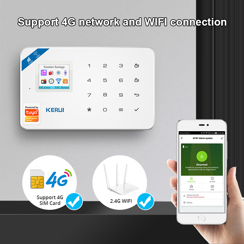 KERUI セキュリティ警報システムキット W184 4G  - Smart Home Vimar のレビューと価格
