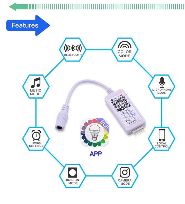 魔法の家のDC5V 12v 24v bluetooth互換性 - Wifi Led Dimmer のレビューと価格