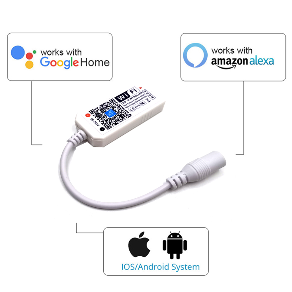 魔法の家のDC5V 12v 24v bluetooth互換性 - Wifi Led Dimmer のレビューと価格